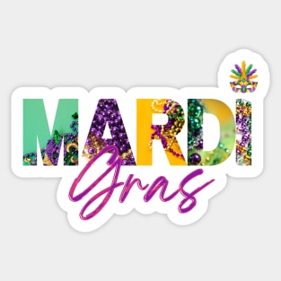 Funny Mardi Gras squad Sticker